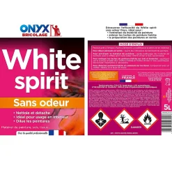 White Spirit sans odeur bricolage 5 L>Onyx Hot
